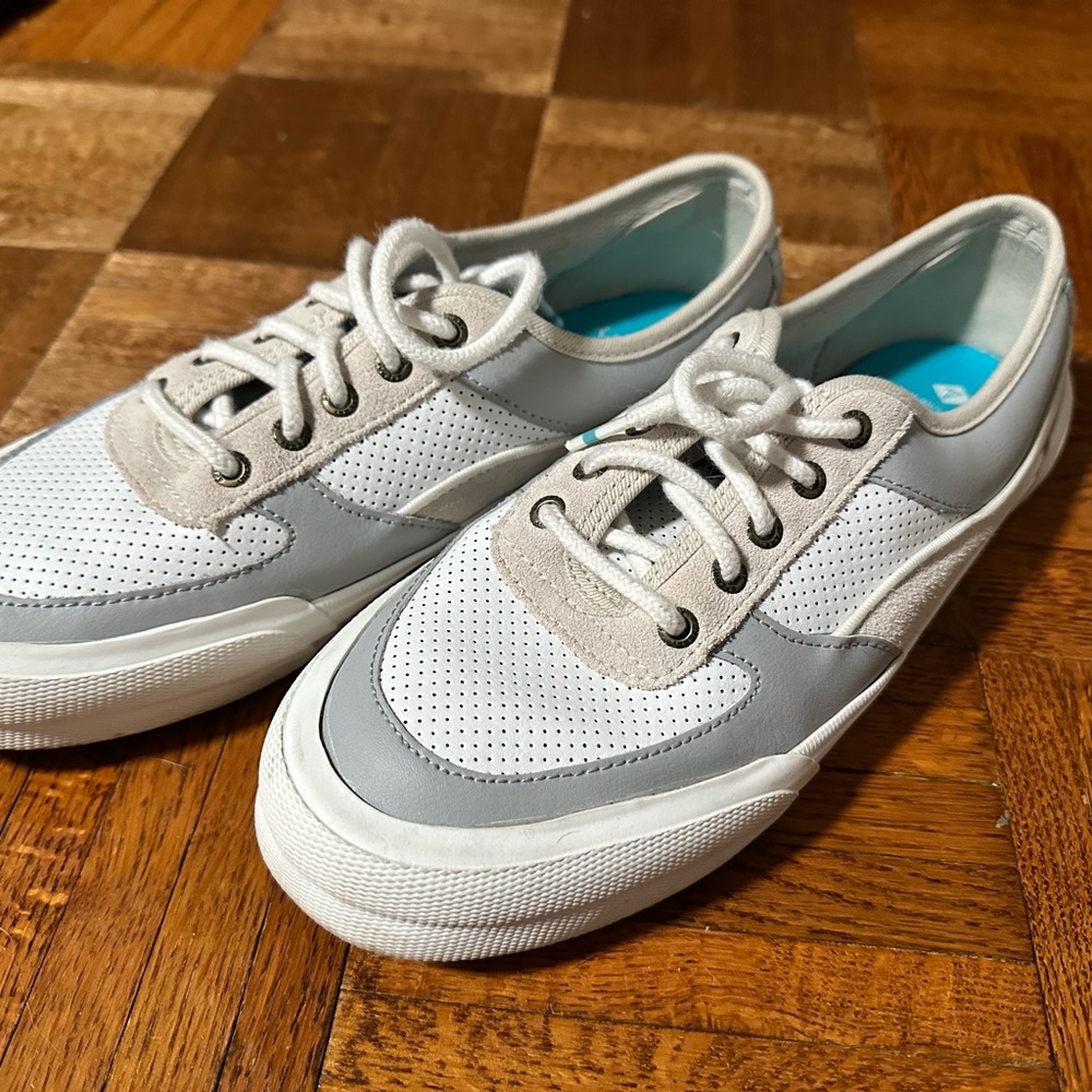 Sperry Gray and White Casual Sneakers